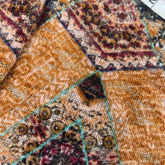 Xhilaration Women's Open Front Kimono Cardigan Cover-Up Bohemian Crochet Back L - Picture 6 of 7